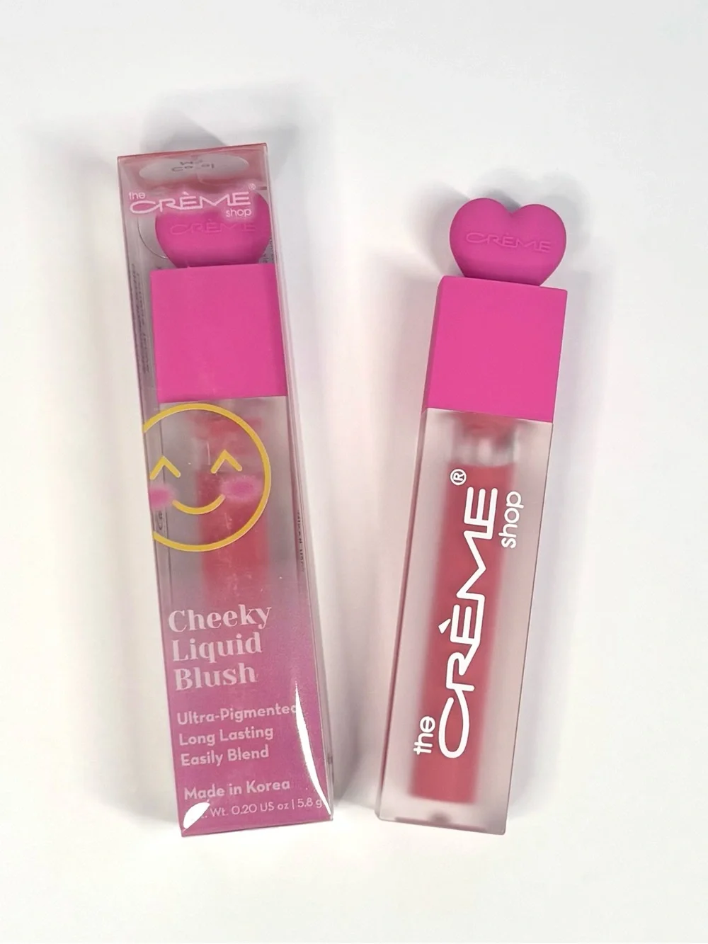 5/$22 Crème Shop cheeky liquid blush in shade “Coral Me”